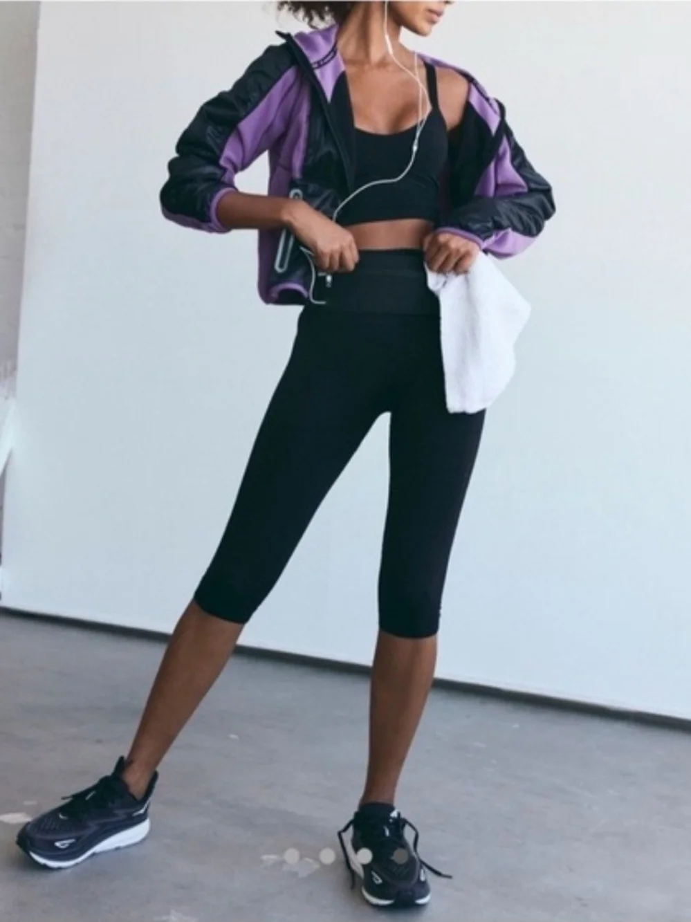 Free People Movement Go The Distance Fleece Jacket - Violet/Black